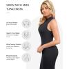 image:imagePopilush Shapewear Dress Midi Bodycon  Mock Neck Built in Shapewear Bra 9 in 1 Sleeveless Slip Dress for WomenBlack