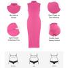 image:imagePopilush Shapewear Dress Midi Bodycon  Mock Neck Built in Shapewear Bra 9 in 1 Sleeveless Slip Dress for WomenPink