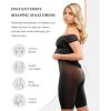 image:imagePopilush Shapewear Dress Off Shoulder Formal Dresses for Women Short Sleeve Bodycon Maxi Dress Built in BraBlack