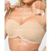image:imagePopilush Strapless Bras for Women Support Push Up Bralettes Minimizer Unlined Bra Underwire Everyday Bras Tube Top