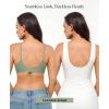 image:imagePopilush Wireless Bras for Women No Underwire Seamless Bralettes Everyday Comfort Tshirt Padded BraGreen