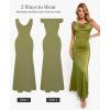 image:imagePopilush Women Shapewear Maxi Dress Sleeveless Long Formal Cocktail Party Elegant Bodycon Dresses Builtin BraGreen