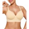image:imagePopilush Bras for Women No Underwire Supportive Push Up Bralettes Wireless Full Coverage Plus Size TShirt Bra Skin