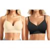 image:imagePopilush Bras for Women Support Push Up Bralettes Full Coverage No Underwire Seamless Comfortable Everyday Bras SkinBlack XL