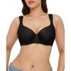 image:imagePopilush Minimizer Bras for Women Full Coverage Plus Size Unlined Underwire T Shirt Seamless Bra for Large BreastsBlack