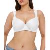 image:imagePopilush Minimizer Bras for Women Full Coverage Plus Size Unlined Underwire T Shirt Seamless Bra for Large BreastsWhite