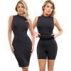 image:imagePopilush Shapewear Dress Midi Bodycon  Mock Neck Built in Shapewear Bra 9 in 1 Sleeveless Slip Dress for WomenBlack