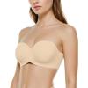 image:imagePopilush Strapless Bras for Women Support Push Up Bralettes Minimizer Unlined Bra Underwire Everyday Bras Tube Top