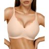 image:imagePopilush Wireless Bras for Women No Underwire Seamless Bralettes Everyday Comfort Tshirt Padded BraNude