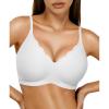 image:imagePopilush Wireless Bras for Women No Underwire Seamless Bralettes Everyday Comfort Tshirt Padded BraWhite