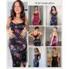 image:imagePopilush Shapewear Corset Dress Womens Satin Ruched Midi Dress Cocktail Date Night Classy Dresses with Lace Trim BraFloral