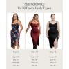 image:imagePopilush Shapewear Corset Dress Womens Satin Ruched Midi Dress Cocktail Date Night Classy Dresses with Lace Trim BraFloral