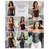 image:imagePopilush Corset Tops for Women  Shapewear Lace Top Detachable Strap Bustier with Buckle Summer SplashBlack