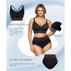 image:imagePopilush Tummy Control Swimsuits for Women High Waisted Bikini Sets Two Piece Boho Swimsuit Shapewear 4 Way Wear Beach and Pool Size M Color Black