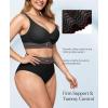 image:imagePopilush Tummy Control Swimsuits for Women High Waisted Bikini Sets Two Piece Boho Swimsuit Shapewear 4 Way Wear Beach and Pool Size M Color Black