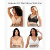 image:imagePopilush Wireless Bras Women Seamless No Underwire Push Up Bra Supportive Deep V Bralette Everyday Comfortable TShirt BraSkinNude
