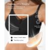 image:imagePopilush Wireless Bras for Women  Push Up Full Coverage Seamless Supportive Bra No Underwire Mesh Crossover TShirt BraletteBlack