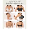 image:imagePopilush Wireless Bras for Women  Push Up Full Coverage Seamless Supportive Bra No Underwire Mesh Crossover TShirt BraletteBlack