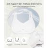 image:imagePopilush Wireless Bras for Women  Push Up Full Coverage Seamless Supportive Bra No Underwire Mesh Crossover TShirt BraletteWhite