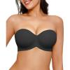 image:imagePopilush Strapless Bras Minimizer Bralettes for Women Bandeau Support Push Up Unlined Bra Underwire Everyday Bras Tube Top Black