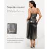 image:imagePopilush Formal Dresses for Women Builtin Bra Shapewear Ruched Midi Dress Cowl Neck Evening Gowns Sparkly DressBlack