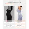 image:imagePopilush Formal Dresses for Women Builtin Bra Shapewear Ruched Midi Dress Cowl Neck Evening Gowns Sparkly DressBlue