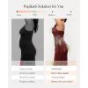 image:imagePopilush Formal Dresses for Women Builtin Bra Shapewear Ruched Midi Dress Cowl Neck Evening Gowns Sparkly DressBurgundy