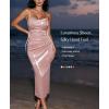 image:imagePopilush Formal Dresses for Women Builtin Bra Shapewear Ruched Midi Dress Cowl Neck Evening Gowns Sparkly DressPink