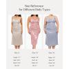 image:imagePopilush Formal Dresses for Women Builtin Bra Shapewear Ruched Midi Dress Cowl Neck Evening Gowns Sparkly DressPink