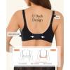image:imagePopilush Lace Wireless Bras with Support and Lift  Push Up Bra for Women No Underwire Comfy Deep V Bralettes Fits BD CupsBlack
