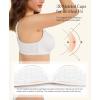 image:imagePopilush Lace Wireless Bras with Support and Lift  Push Up Bra for Women No Underwire Comfy Deep V Bralettes Fits BD CupsWhite