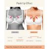 image:imagePopilush Lace Wireless Bras with Support and Lift  Push Up Bra for Women No Underwire Comfy Deep V Bralettes Fits BD CupsWhite