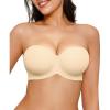 image:imagePopilush Strapless Push Up Minimizer Bras for Women Bandeau Support Unlined Bra Underwire Everyday Bras Tube TopBright Ube