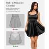 image:imagePopilush A Line Graduation Dress Summer Cocktail Party Mini Dresses for Women Elegant Sweetheart Neck Shapewear DressBlack