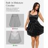 image:imagePopilush A Line Graduation Dress Summer Cocktail Party Mini Dresses for Women Elegant Sweetheart Neck Shapewear DressBlack With Polka Dots