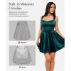 image:imagePopilush A Line Graduation Dress Summer Cocktail Party Mini Dresses for Women Elegant Sweetheart Neck Shapewear DressGreen