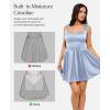 image:imagePopilush A Line Graduation Dress Summer Cocktail Party Mini Dresses for Women Elegant Sweetheart Neck Shapewear DressSky Blue
