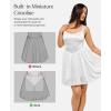 image:imagePopilush A Line Graduation Dress Summer Cocktail Party Mini Dresses for Women Elegant Sweetheart Neck Shapewear DressWhite With Polka Dots