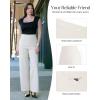 image:imagePopilush Dress Pants for Women Tummy Control 2 in 1 Work Slack High Waisted Wide Leg with Pockets Business CasualWhite