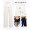 image:imagePopilush Dress Pants for Women Tummy Control 2 in 1 Work Slack High Waisted Wide Leg with Pockets Business CasualWhite