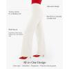 image:imagePopilush Dress Pants for Women Tummy Control 2 in 1 Work Slack High Waisted Wide Leg with Pockets Business CasualWhite