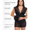 image:imagePopilush Womens Lace Formal Cocktail Sleeveless V Neck Maxi Shapewear Dress Wedding Guest Mother of Bride Split DressesBlack