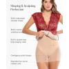 image:imagePopilush Womens Lace Formal Cocktail Sleeveless V Neck Maxi Shapewear Dress Wedding Guest Mother of Bride Split DressesRed