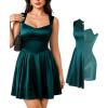 image:imagePopilush A Line Graduation Dress Summer Cocktail Party Mini Dresses for Women Elegant Sweetheart Neck Shapewear DressGreen