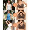 image:imagePopilush Bras for Women No Underwire Supportive Push Up Bralettes Wireless Full Coverage Plus Size TShirt BraLeopard Black