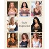 image:imagePopilush Bras for Women No Underwire Supportive Push Up Bralettes Wireless Full Coverage Plus Size TShirt BraLeopard Black
