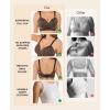image:imagePopilush Bras for Women No Underwire Supportive Push Up Bralettes Wireless Full Coverage Plus Size TShirt BraLeopard Black