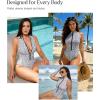 image:imagePopilush Tummy Control One Piece Swimsuits for Women Shapewear Athletic Zip Up Swimwear Slimming Bathing Suit Padded OutfitsSnakeskin