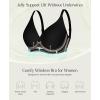 image:imagePopilush Jelly Bras Wireless Comfort Bralettes Deep V Neck Comfortable Bra No Wire Supportive Everyday Bra BreathableBlack