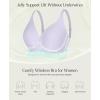 image:imagePopilush Jelly Bras Wireless Comfort Bralettes Deep V Neck Comfortable Bra No Wire Supportive Everyday Bra BreathablePurple